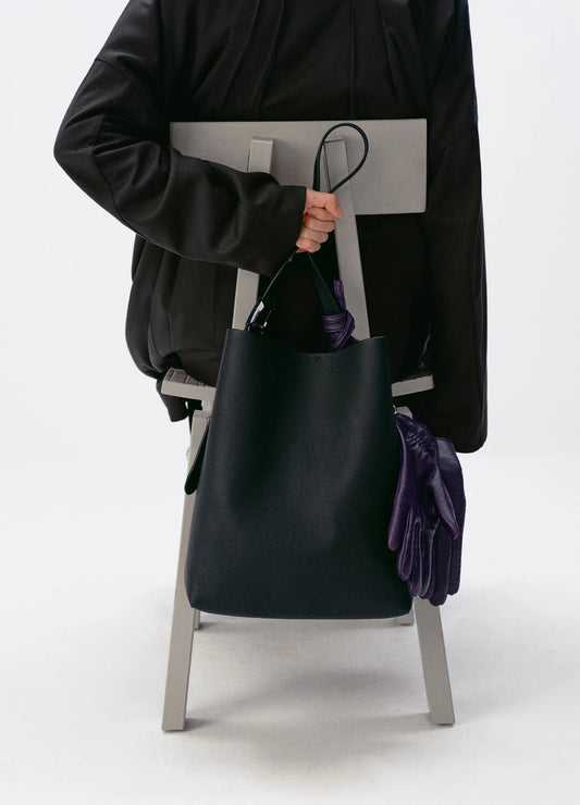 Belted Leather Tote