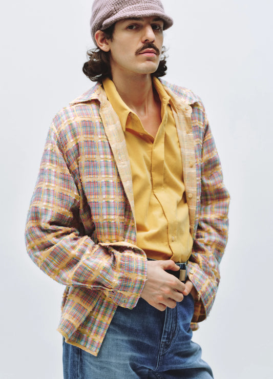 Checked Fringe Shirt