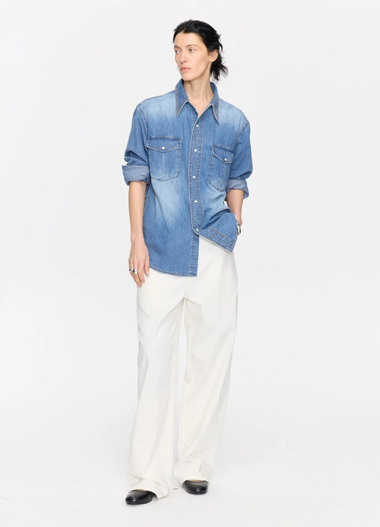 Curved White Denims