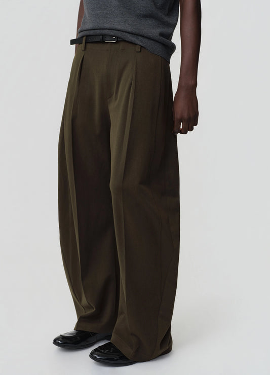 Curved Wool Trousers