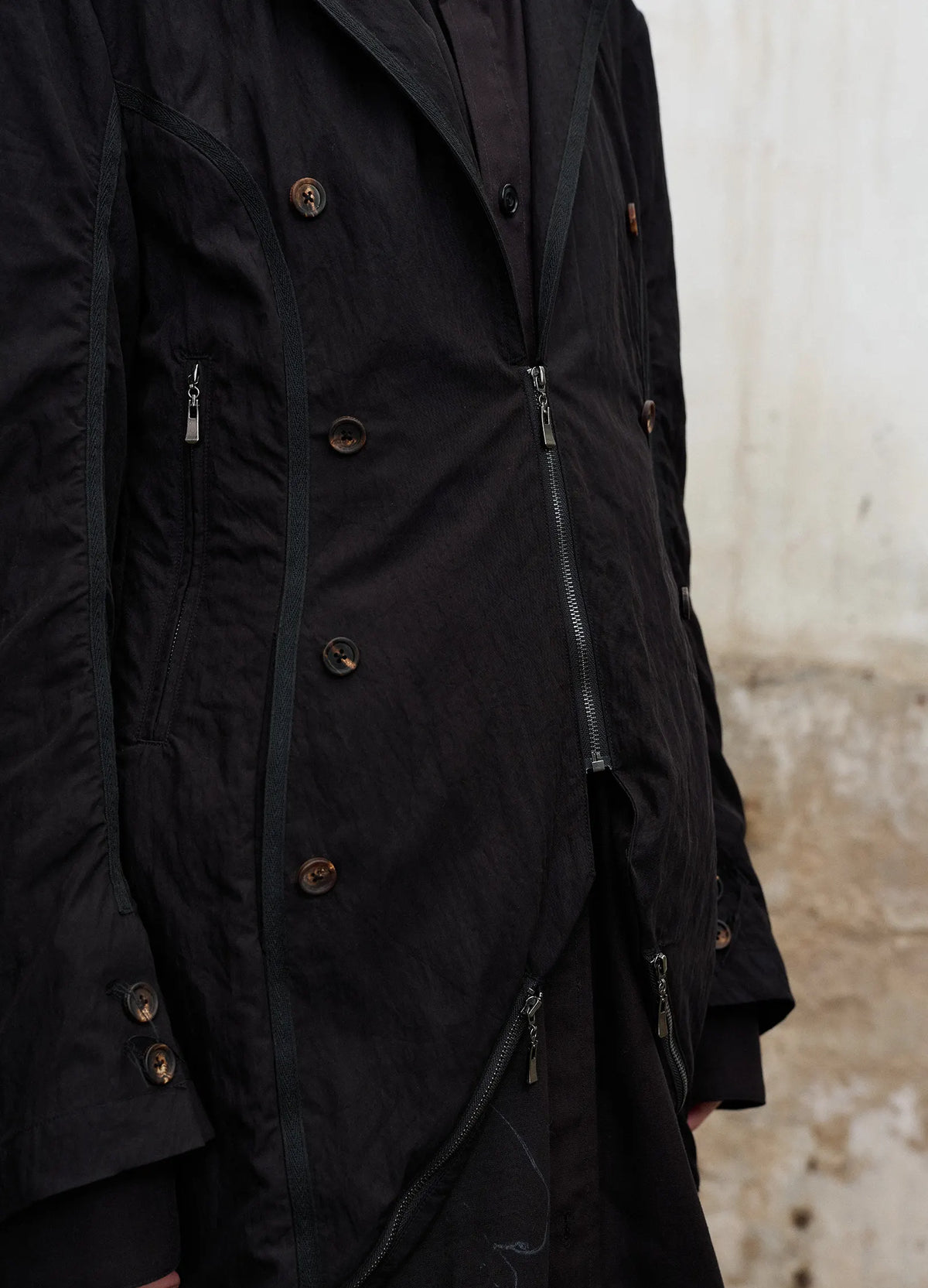 Double Breasted Zip Blazer