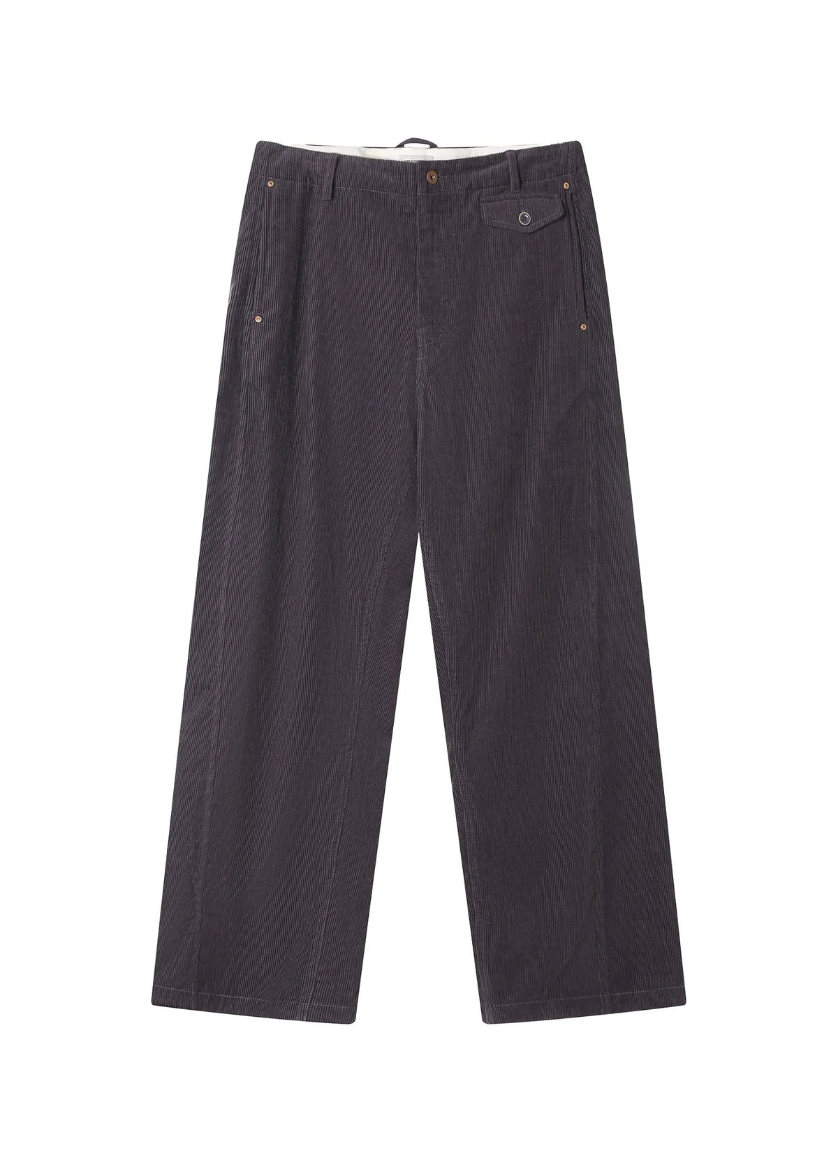 Fixed-Waist Corduroy Trousers