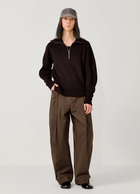 Half Zip Knitted Sweater