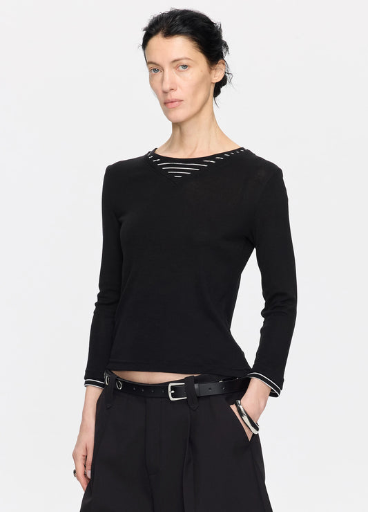 Layered V-Neck Top