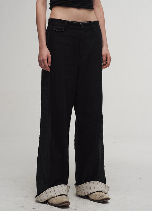 Patchwork Straight Trousers