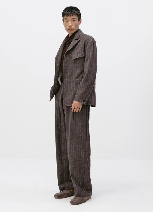 Pinstripe Wool Blazer