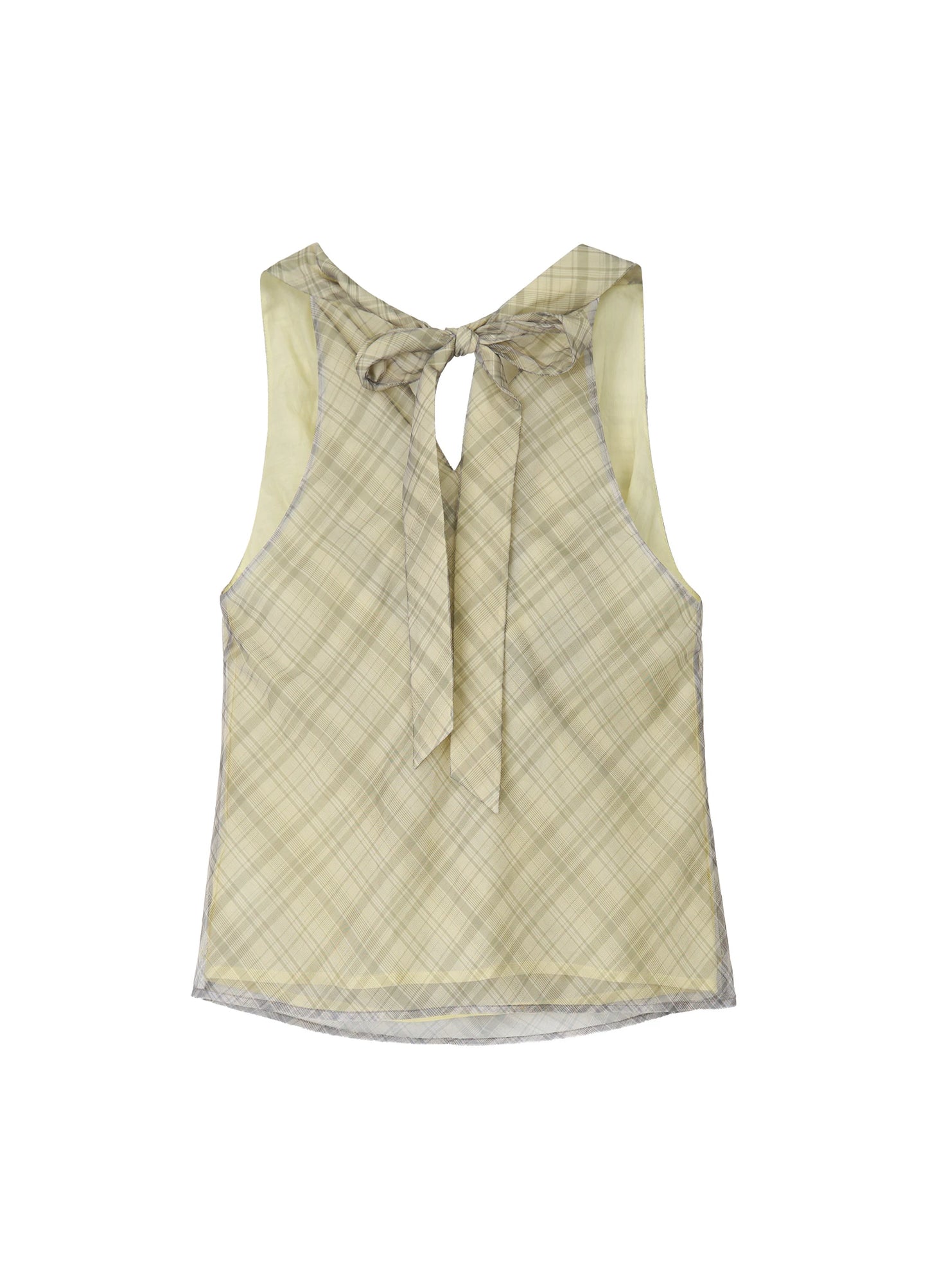 Plaid Silk Top
