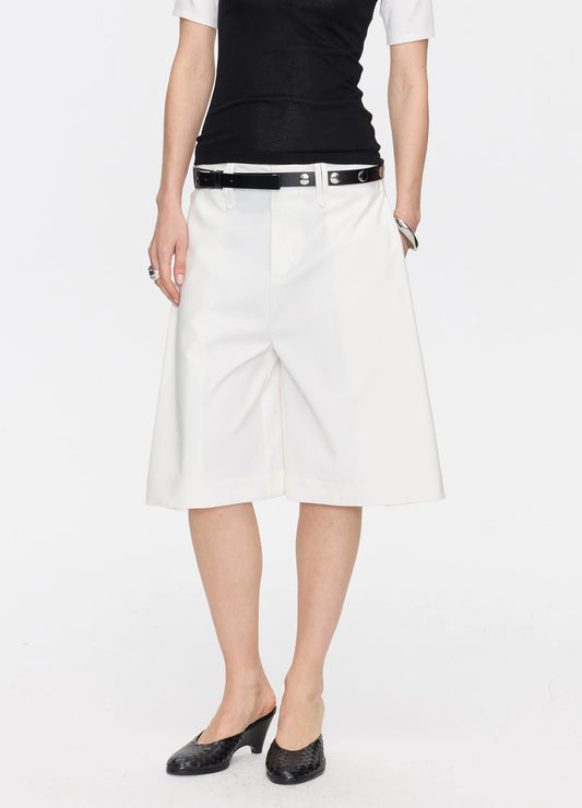 Pleated Bermuda Shorts