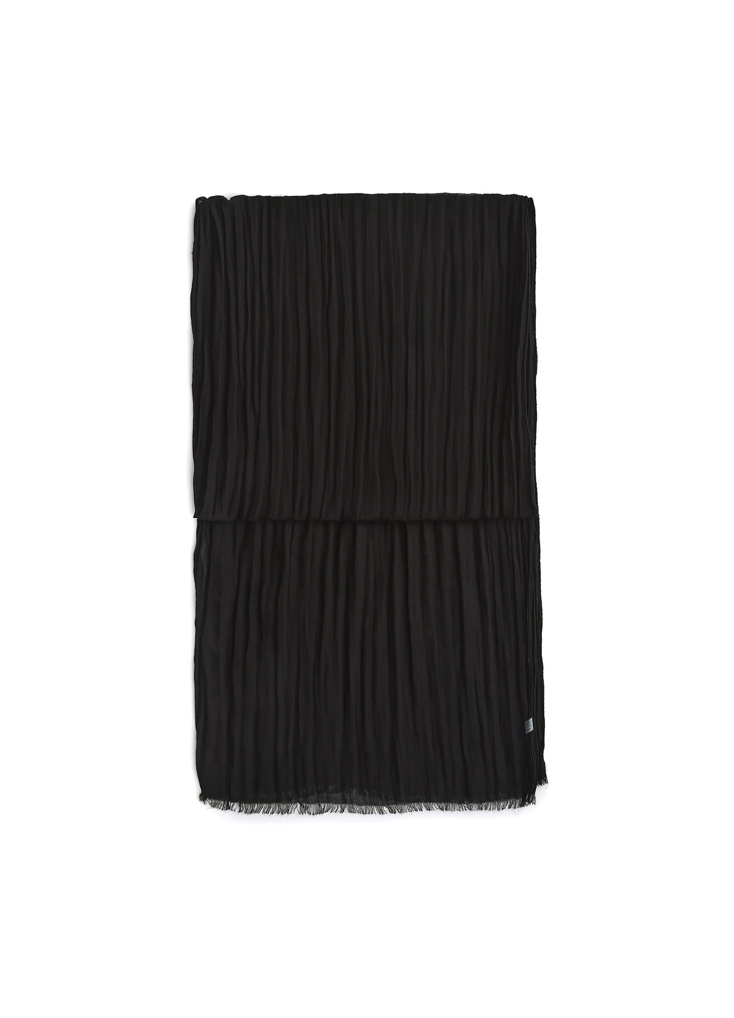 Pleated Fringe Scarf