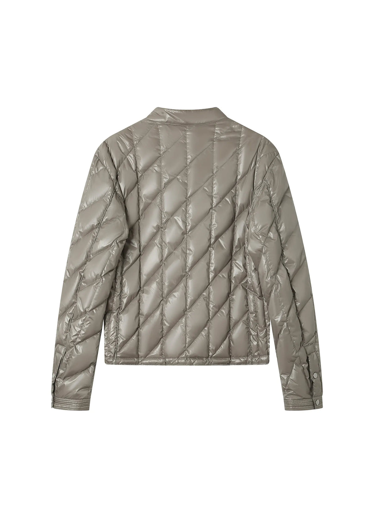 Quilted Biker Down Jacket