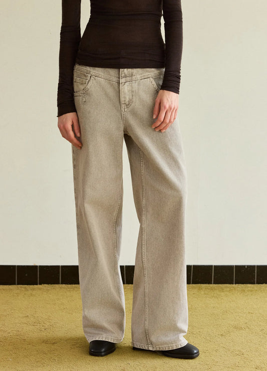 Washed Straight Denims