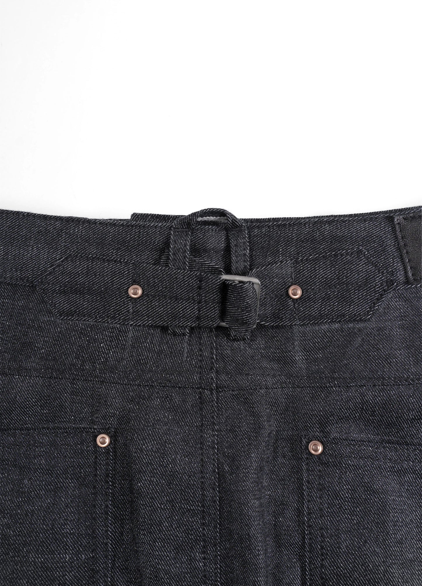 3D Cut Denim Skirt