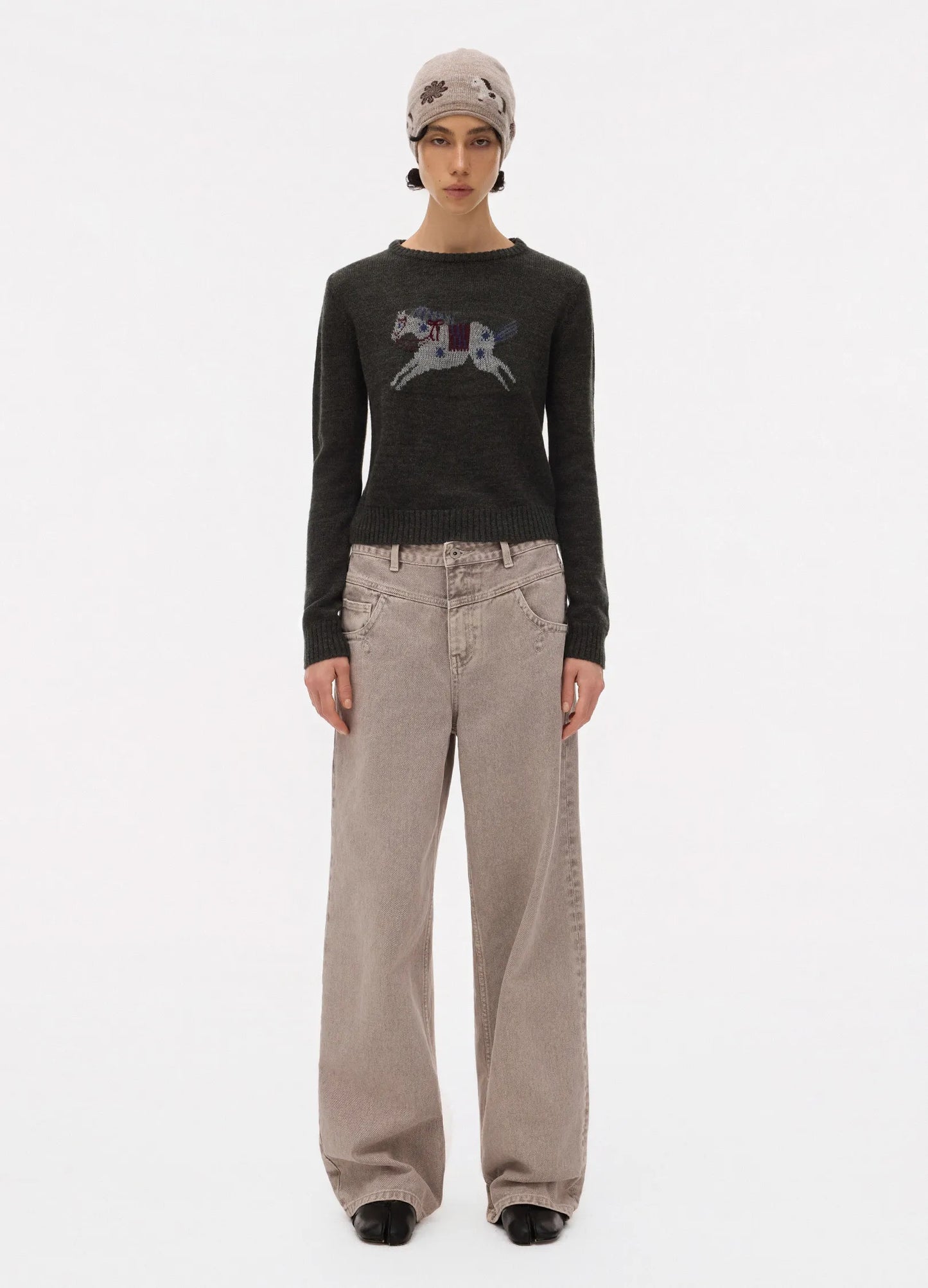 Merino Knit Embroidered Top
