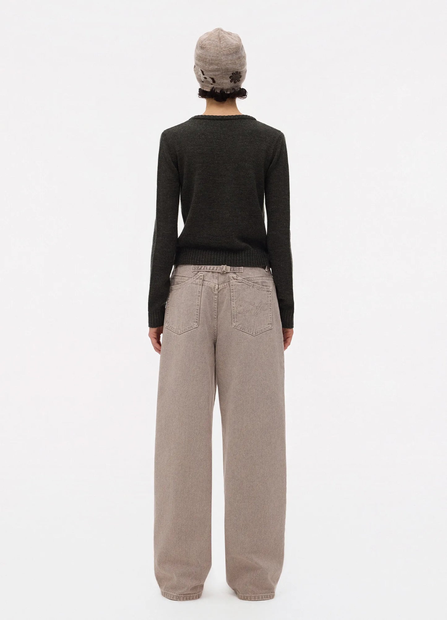 Merino Knit Embroidered Top