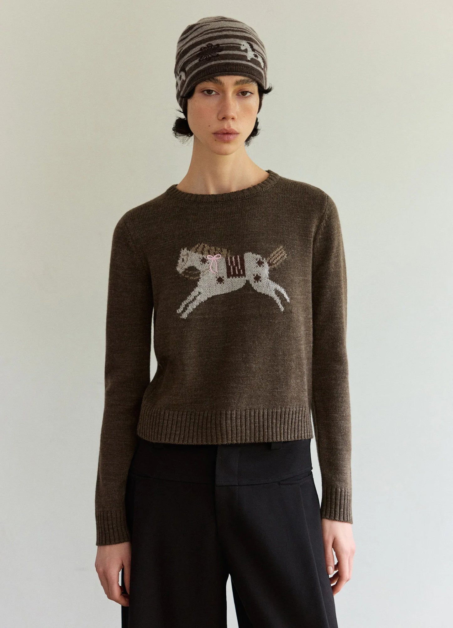 Merino Knit Embroidered Top