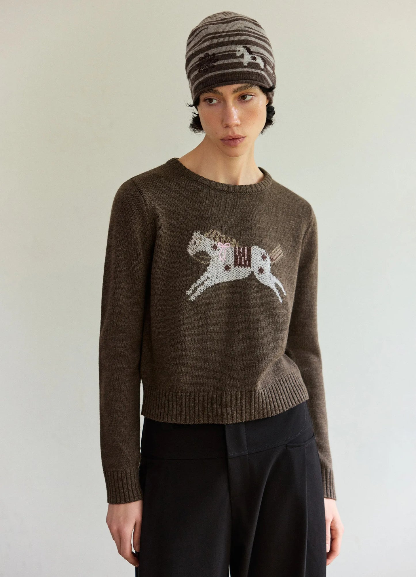 Merino Knit Embroidered Top