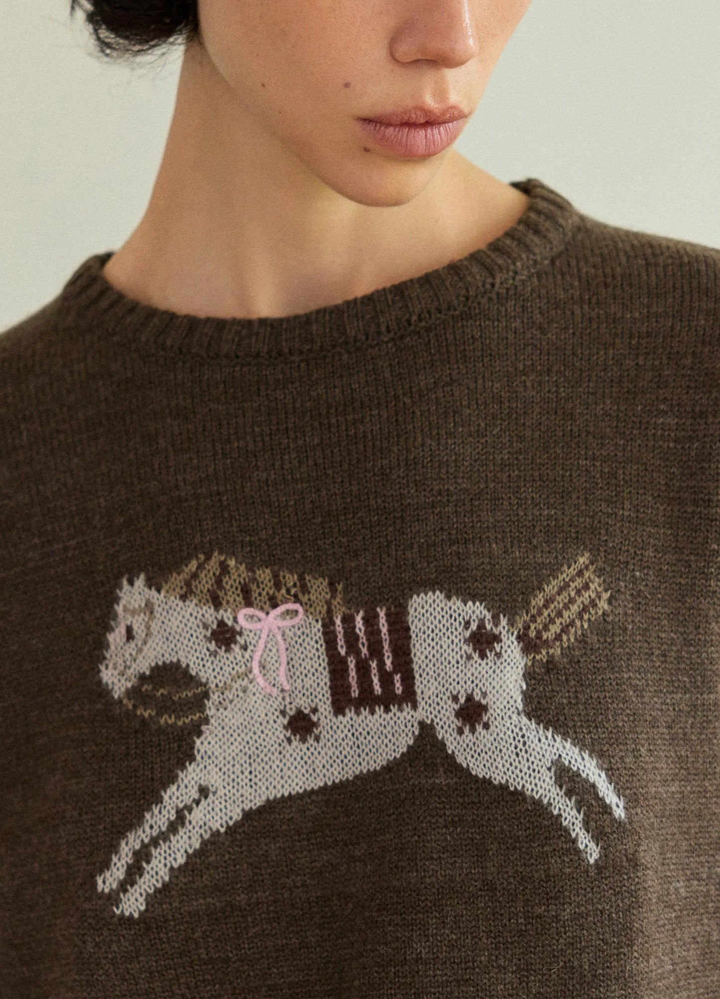 Merino Knit Embroidered Top