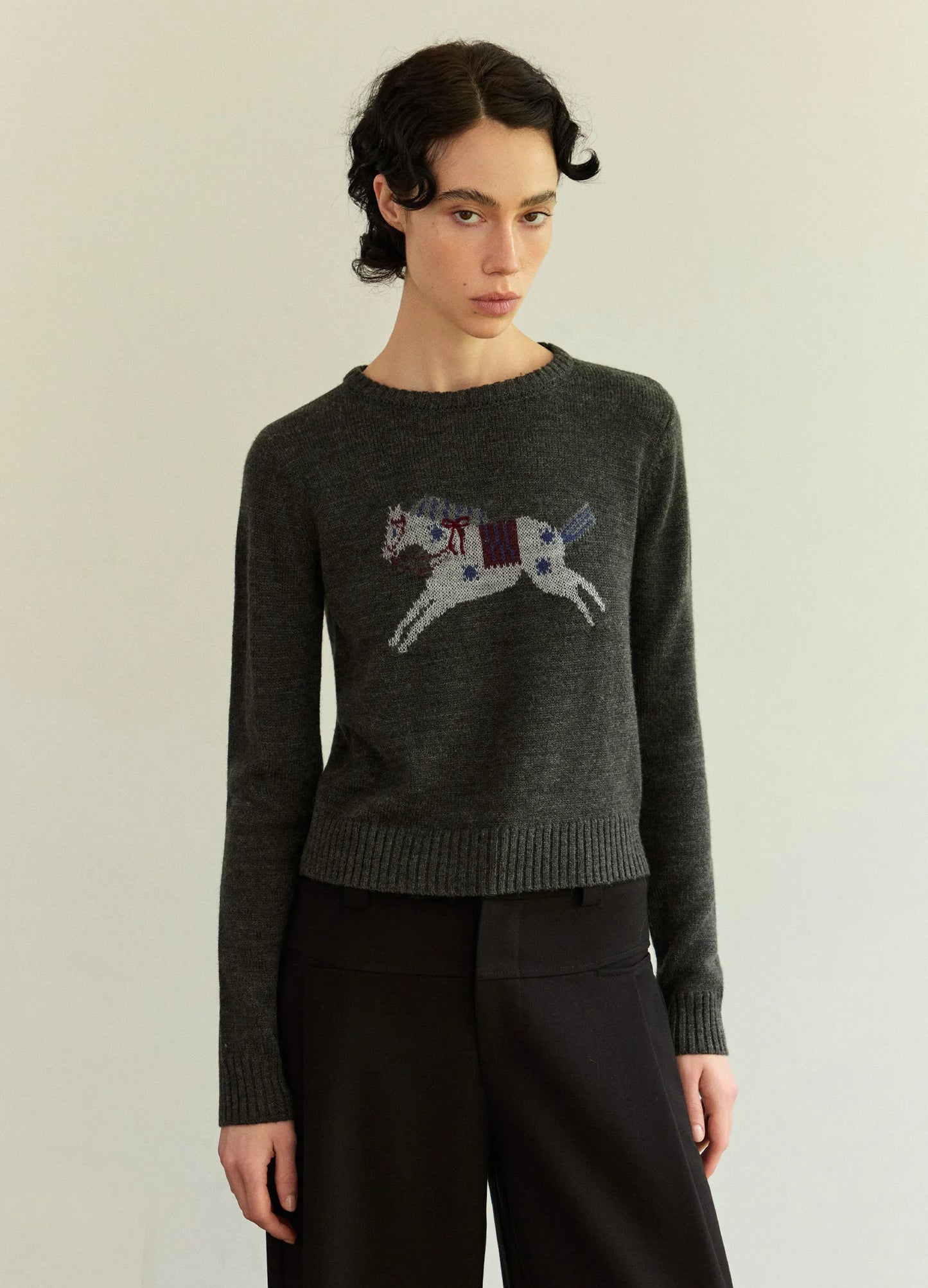 Merino Knit Embroidered Top