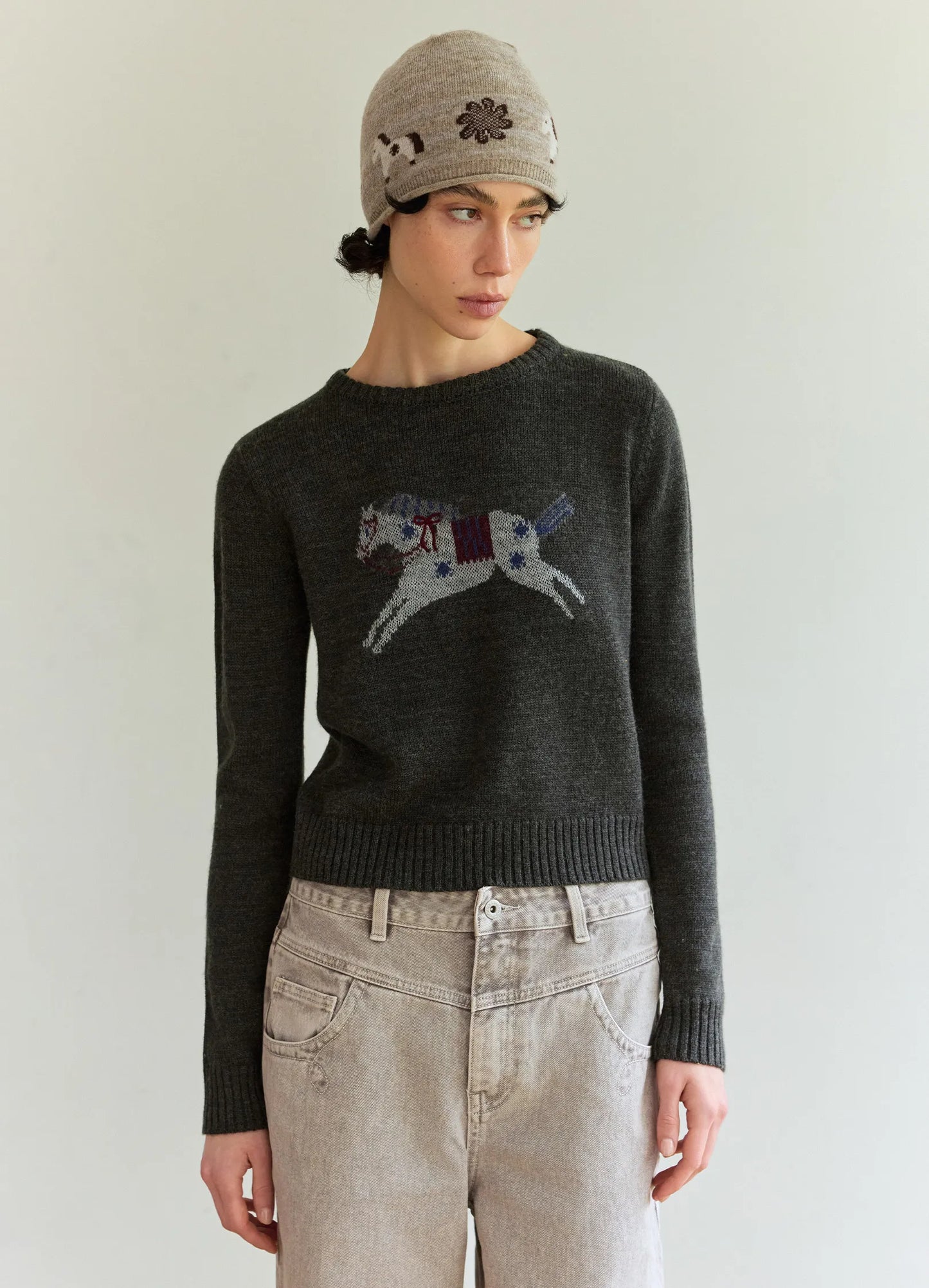 Merino Knit Embroidered Top