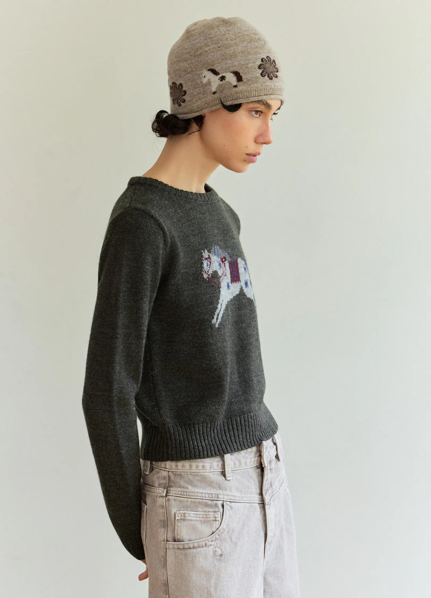 Merino Knit Embroidered Top