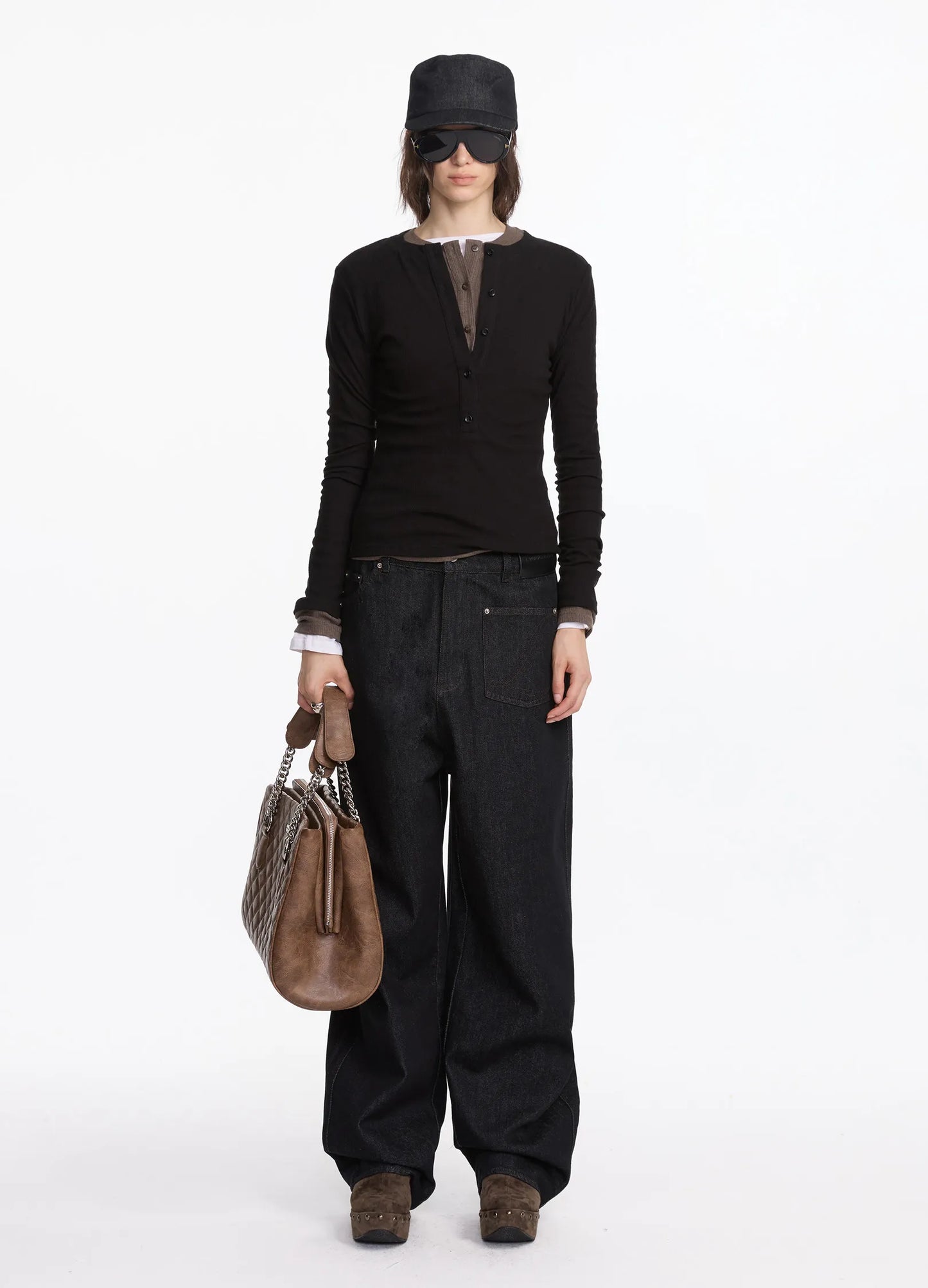 Acetate Henley Top