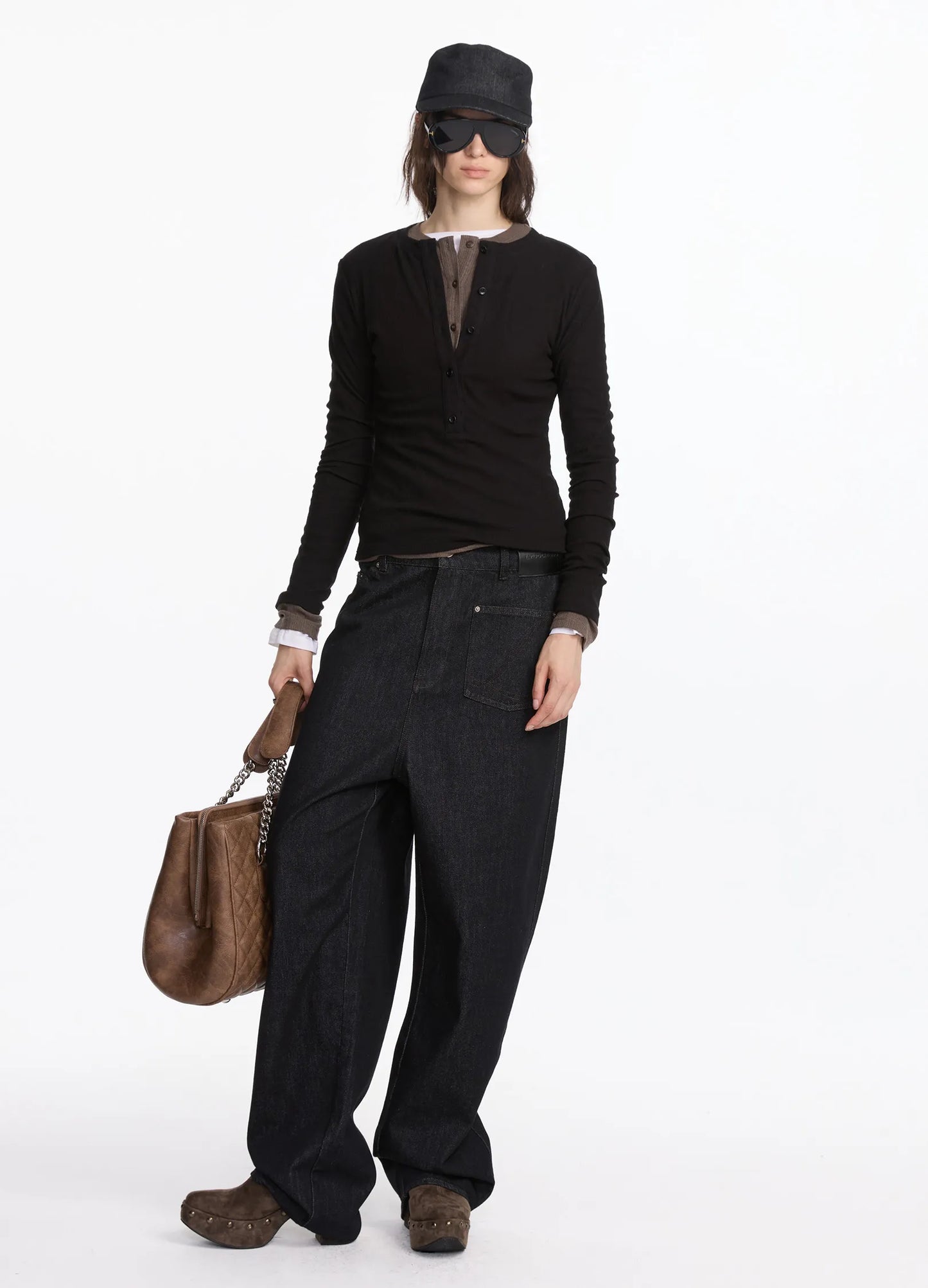 Acetate Henley Top