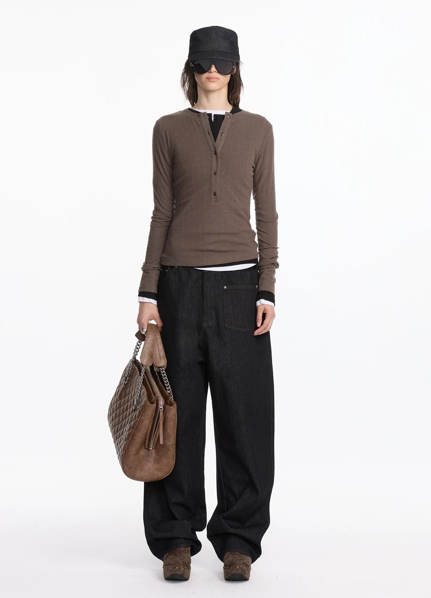 Acetate Henley Top