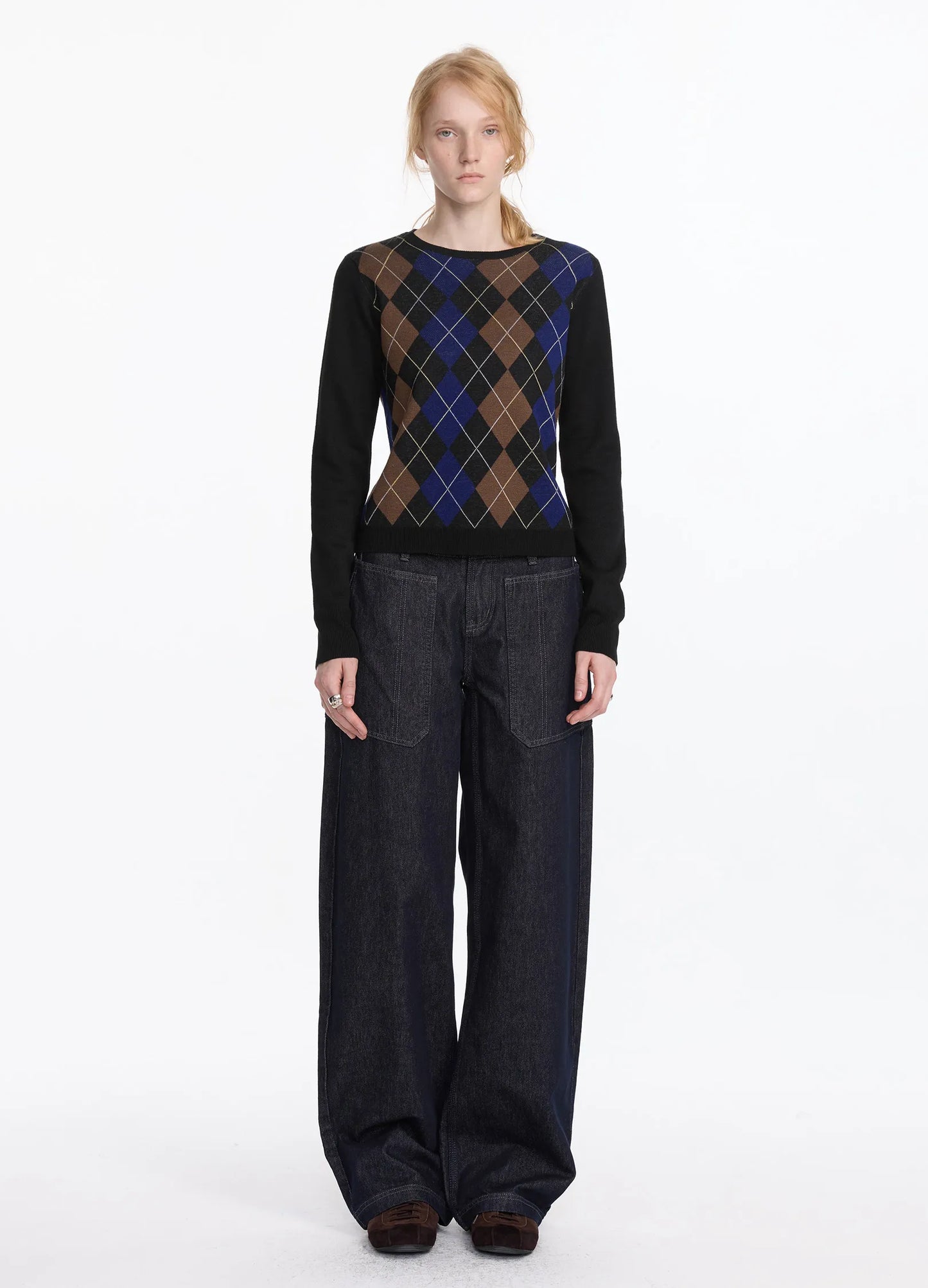 Argyle Knit Sweater