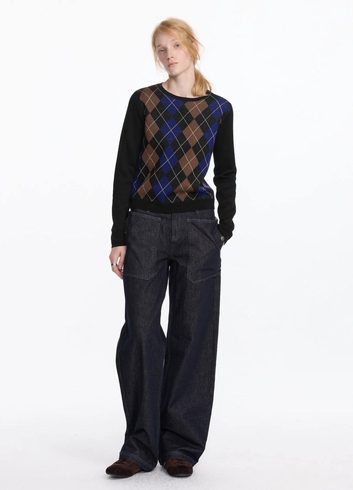 Argyle Knit Sweater