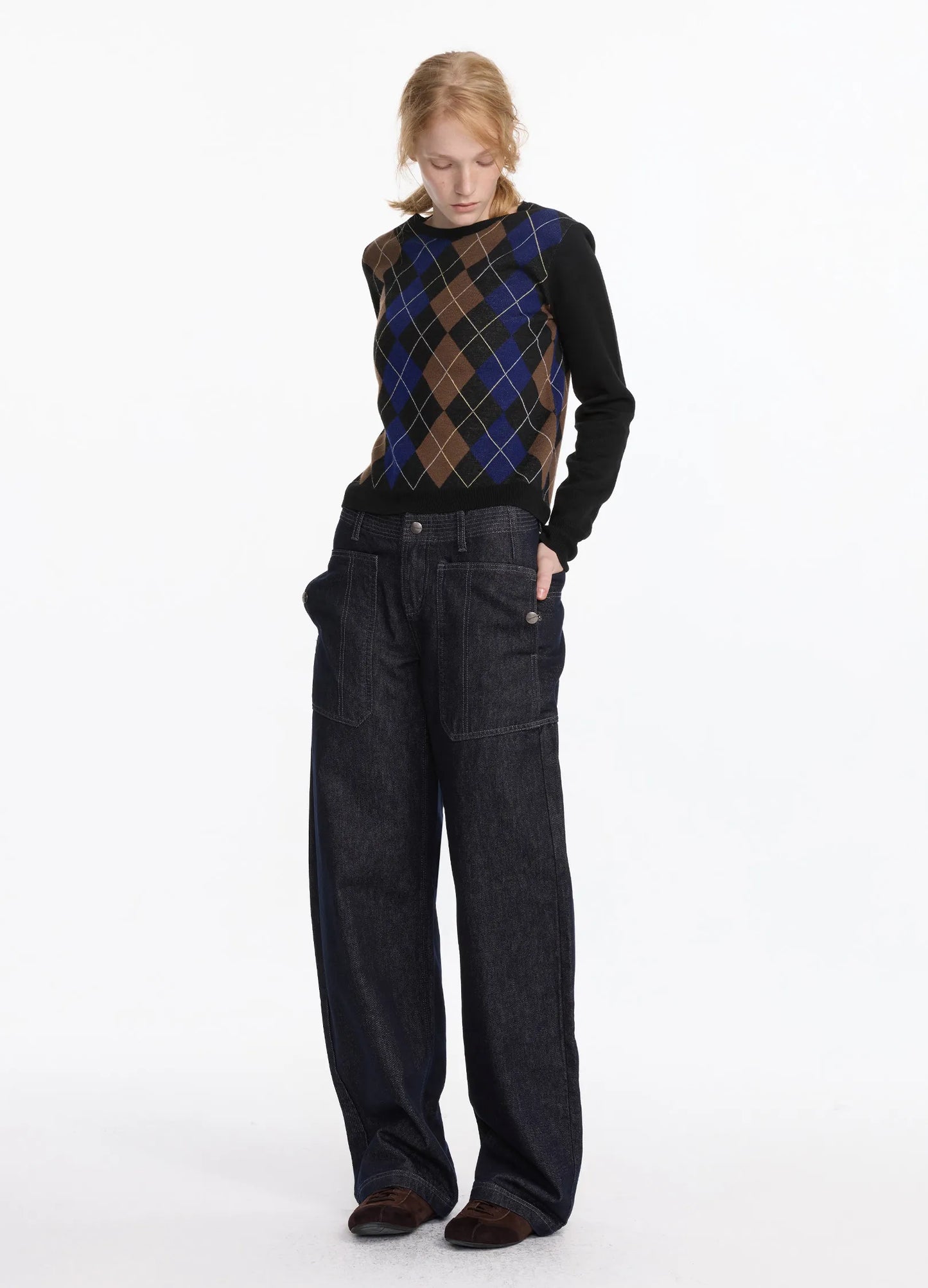 Argyle Knit Sweater