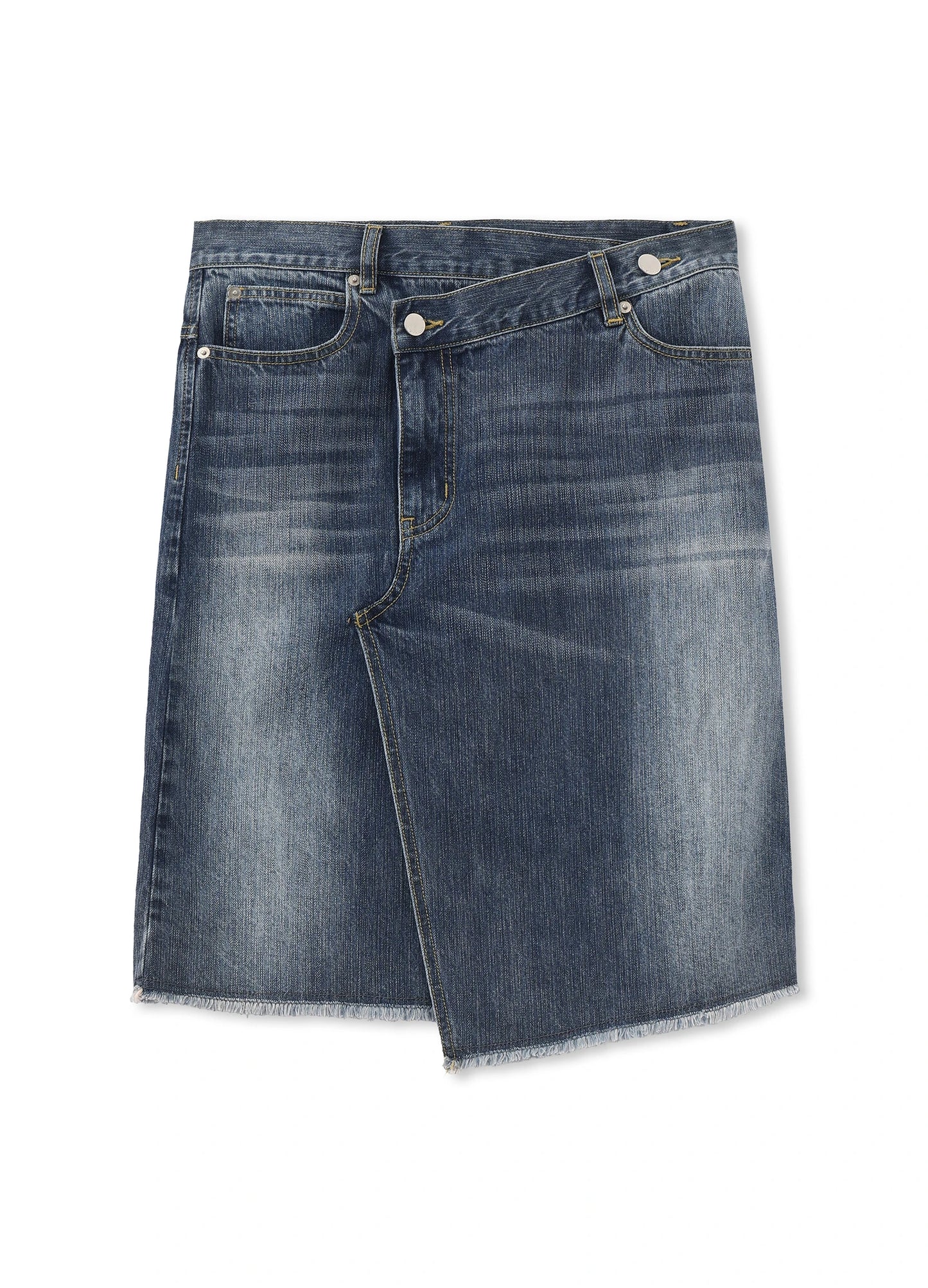 Asymmetric Denim Skirt