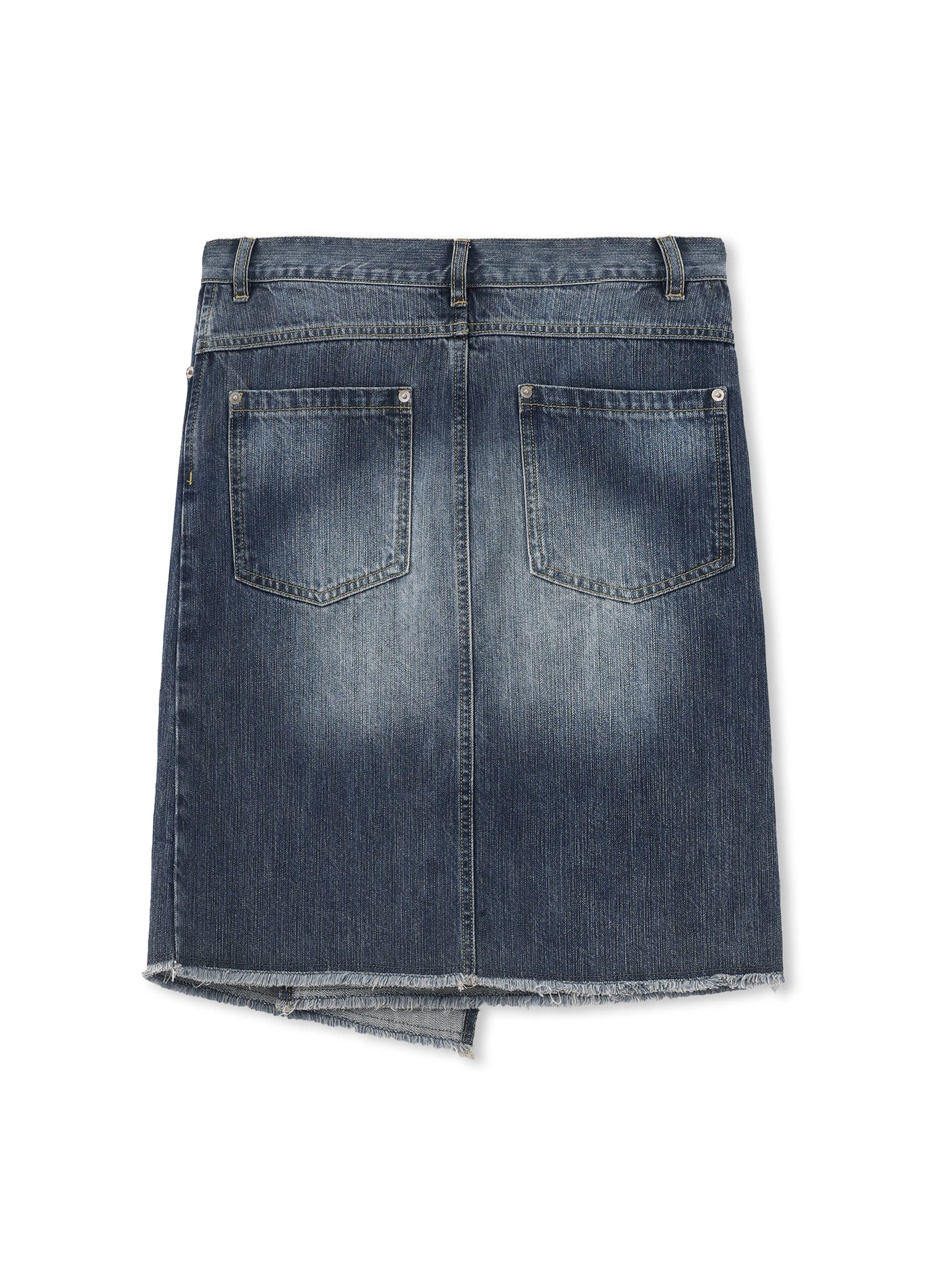 Asymmetric Denim Skirt
