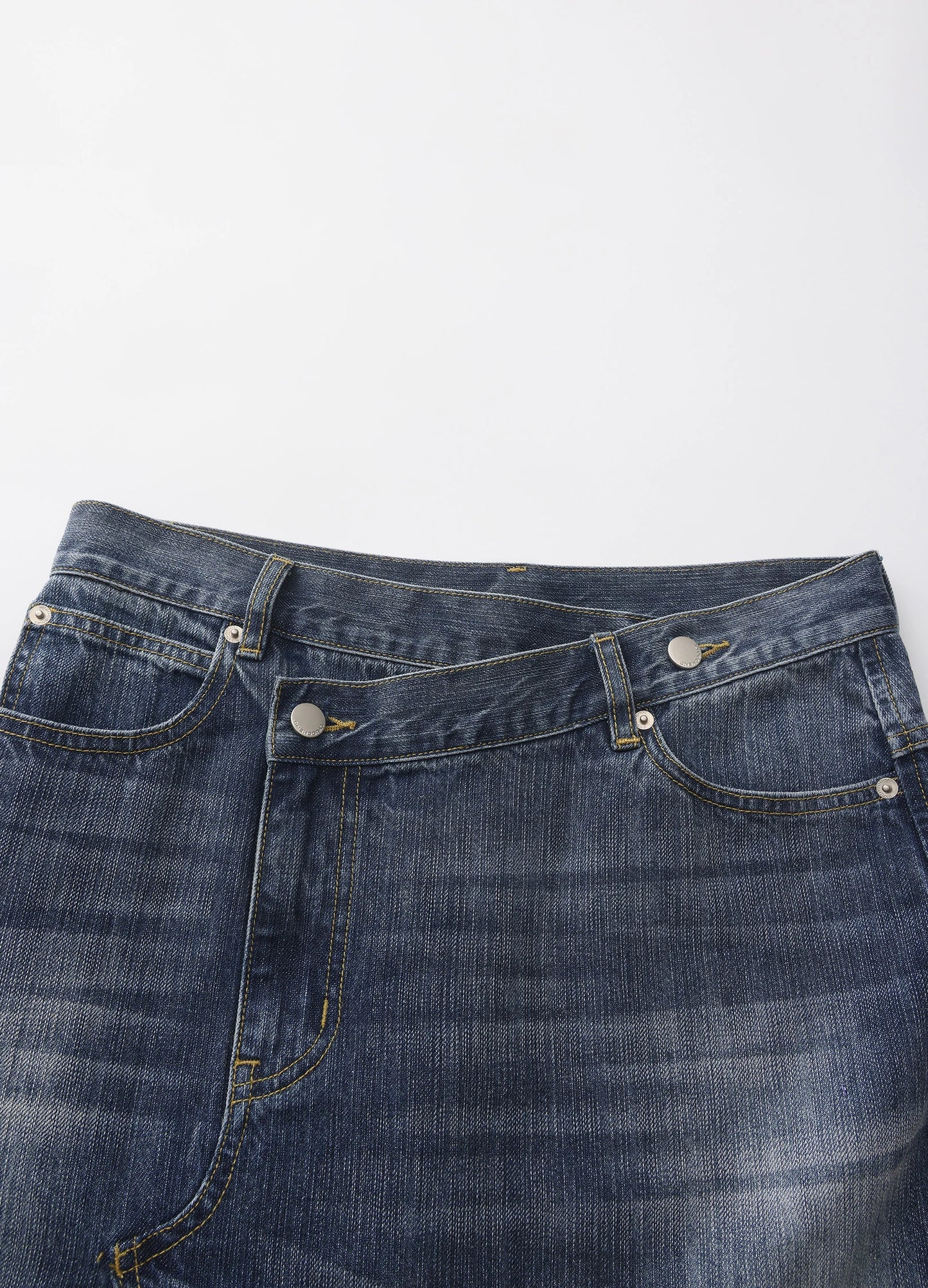 Asymmetric Denim Skirt