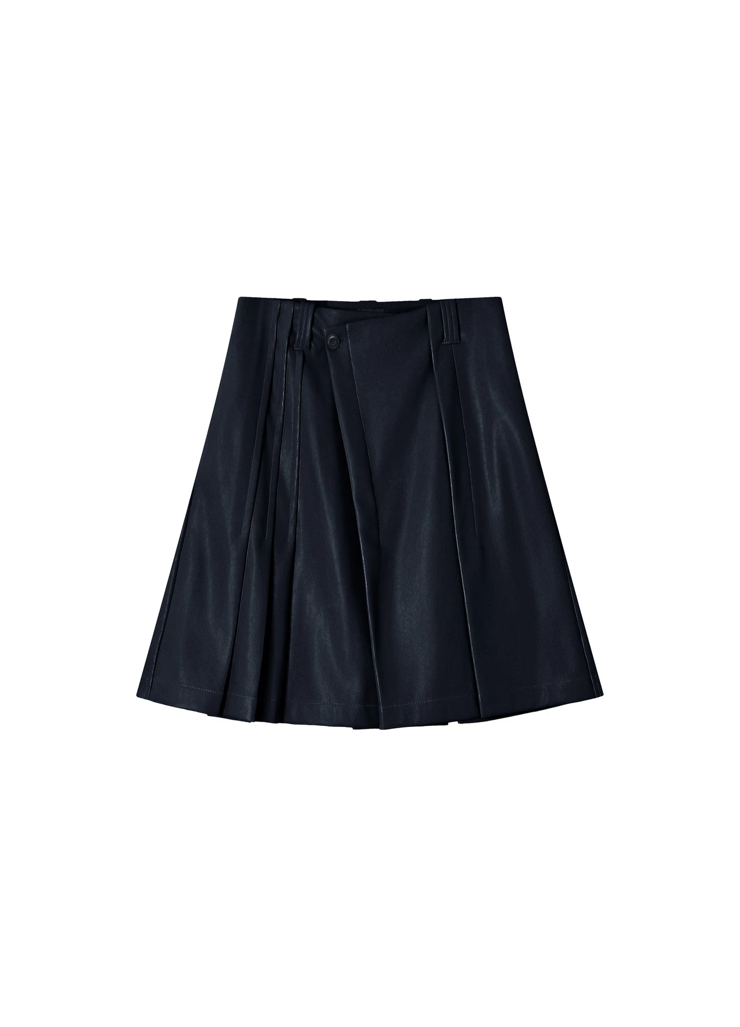 Asymmetric Pleated Skirt