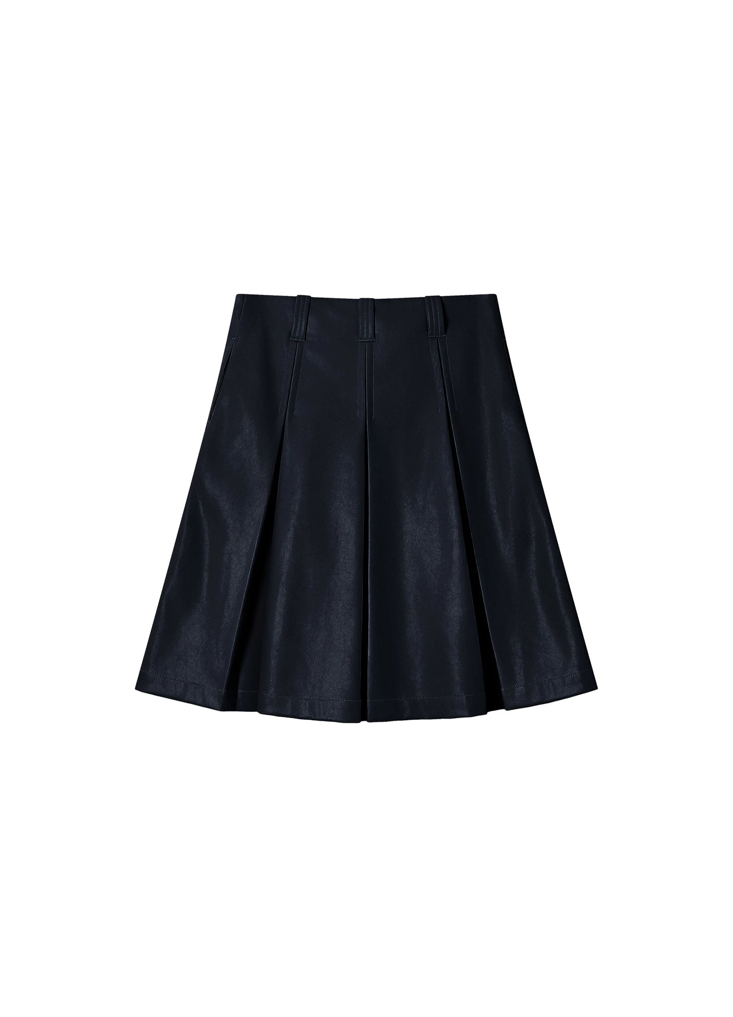 Asymmetric Pleated Skirt