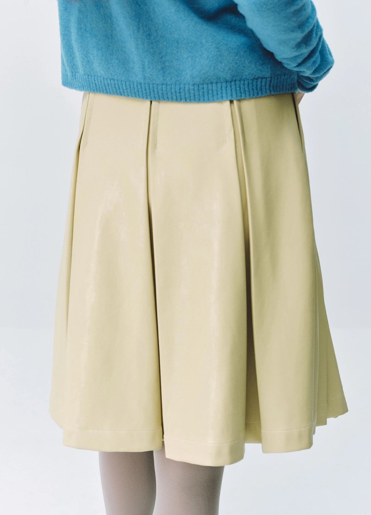 Asymmetric Pleated Skirt