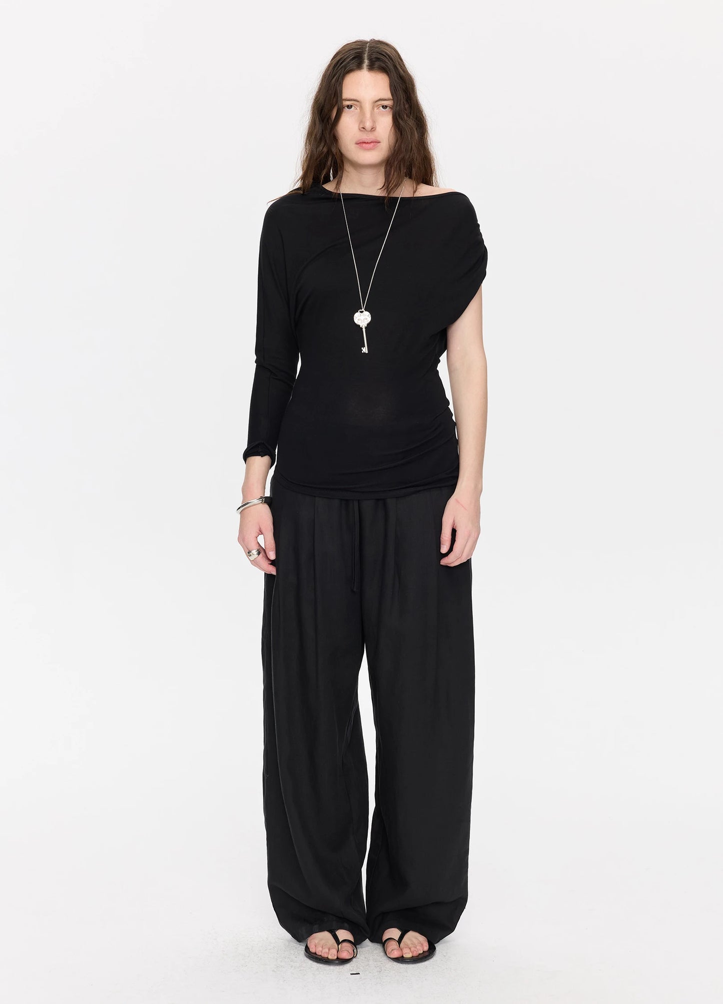 Asymmetric Ruched Tee
