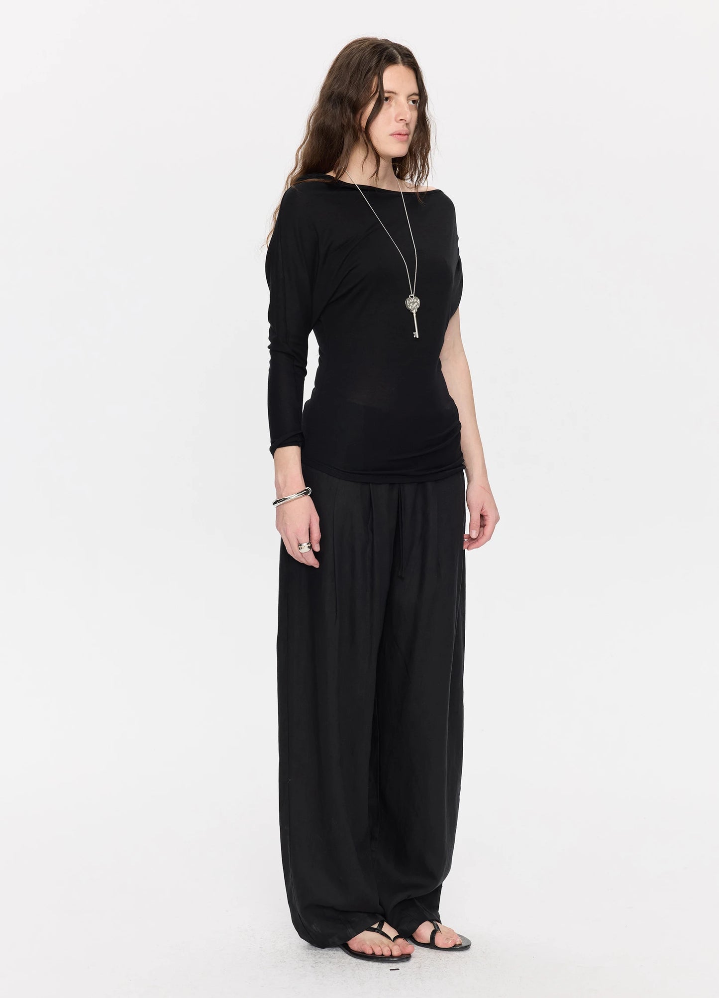 Asymmetric Ruched Tee
