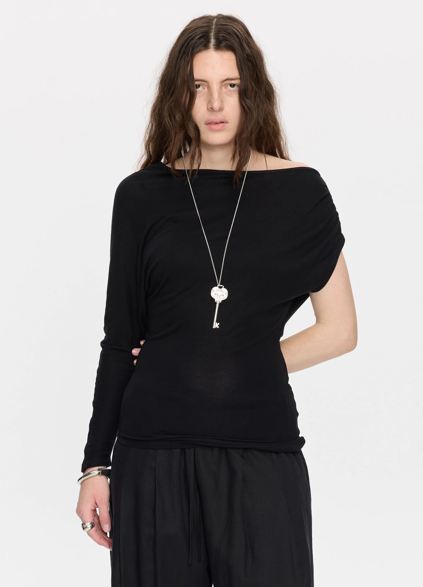 Asymmetric Ruched Tee