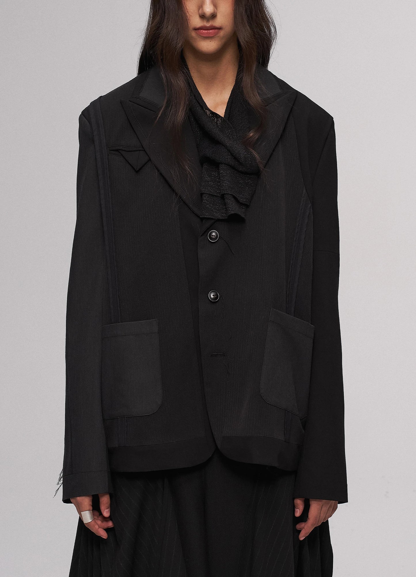 Asymmetrical Patchwork Blazer