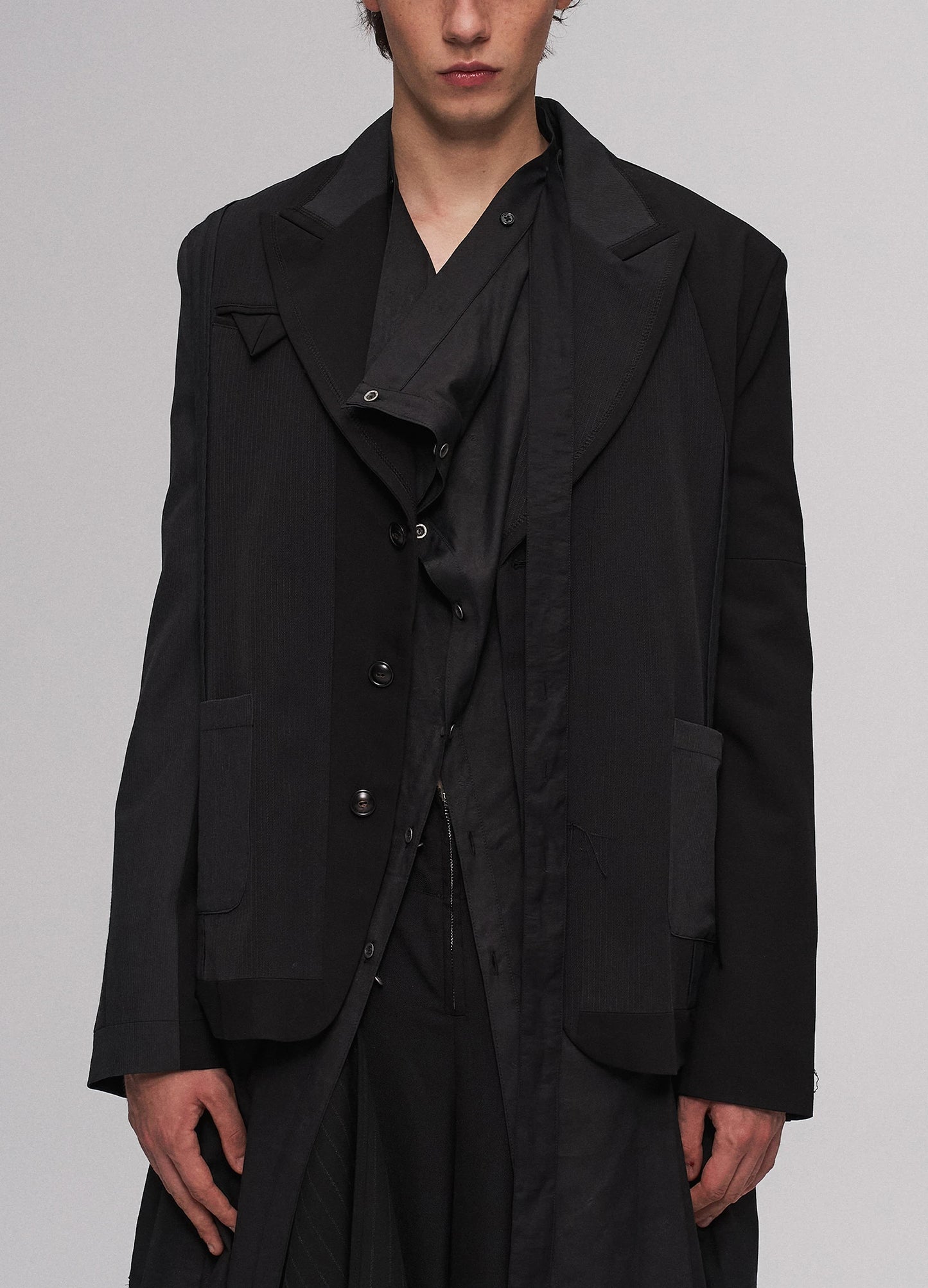 Asymmetrical Patchwork Blazer