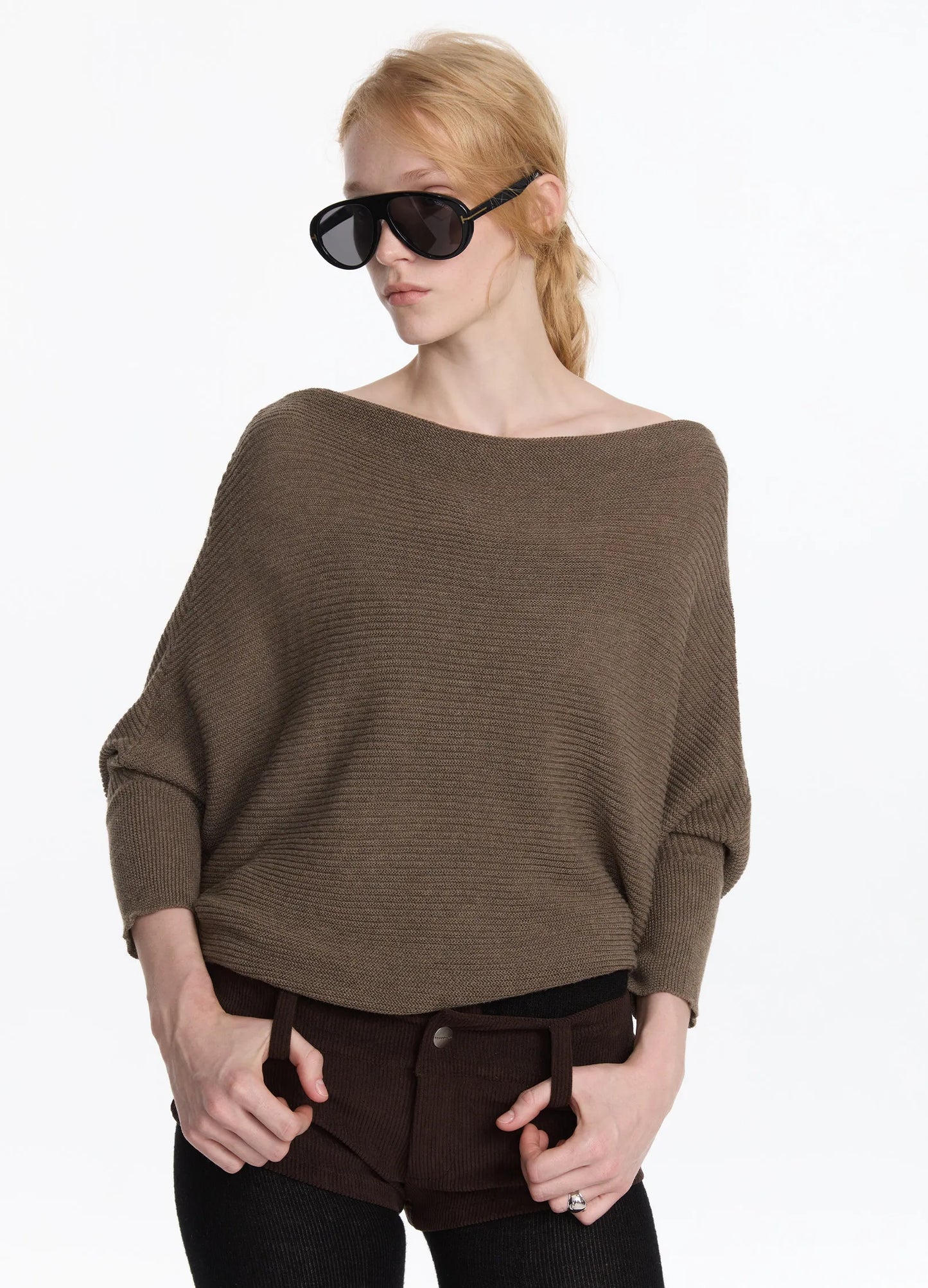 Batwing Knit Shawl