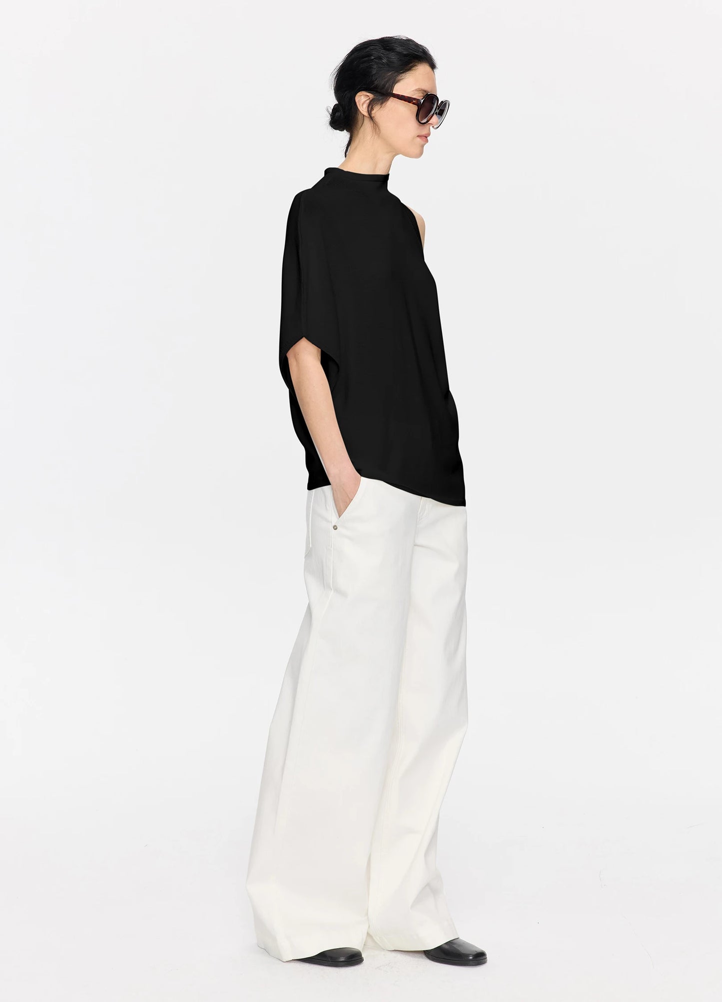 Batwing Sleeve Knitted Top