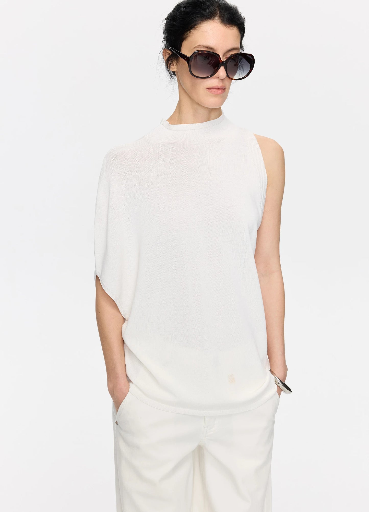 Batwing Sleeve Knitted Top
