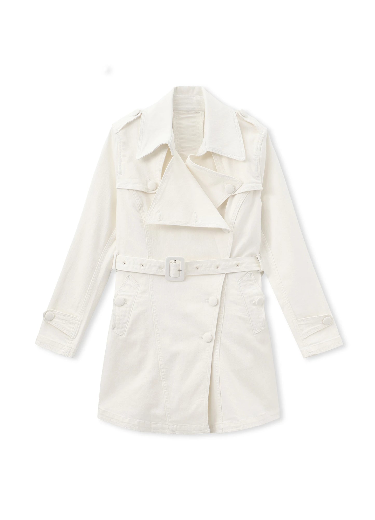 Belted Denim Coat