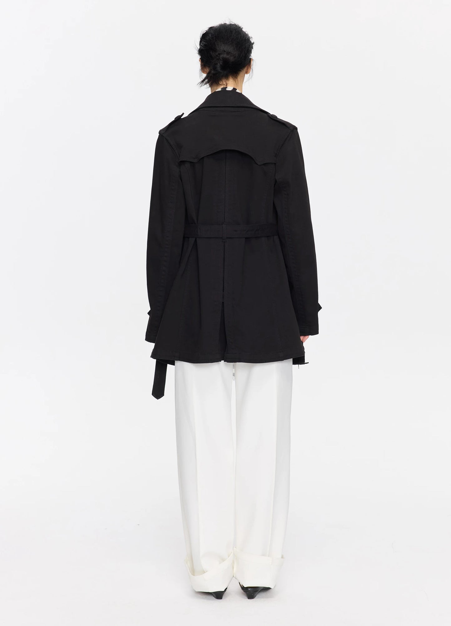 Belted Denim Coat