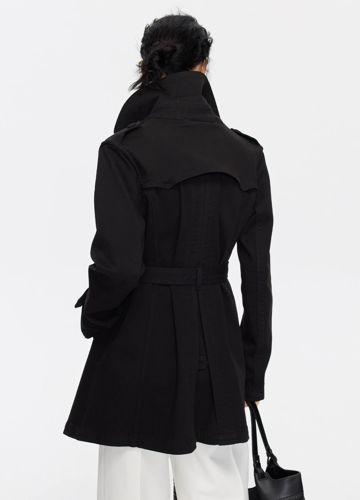 Belted Denim Coat