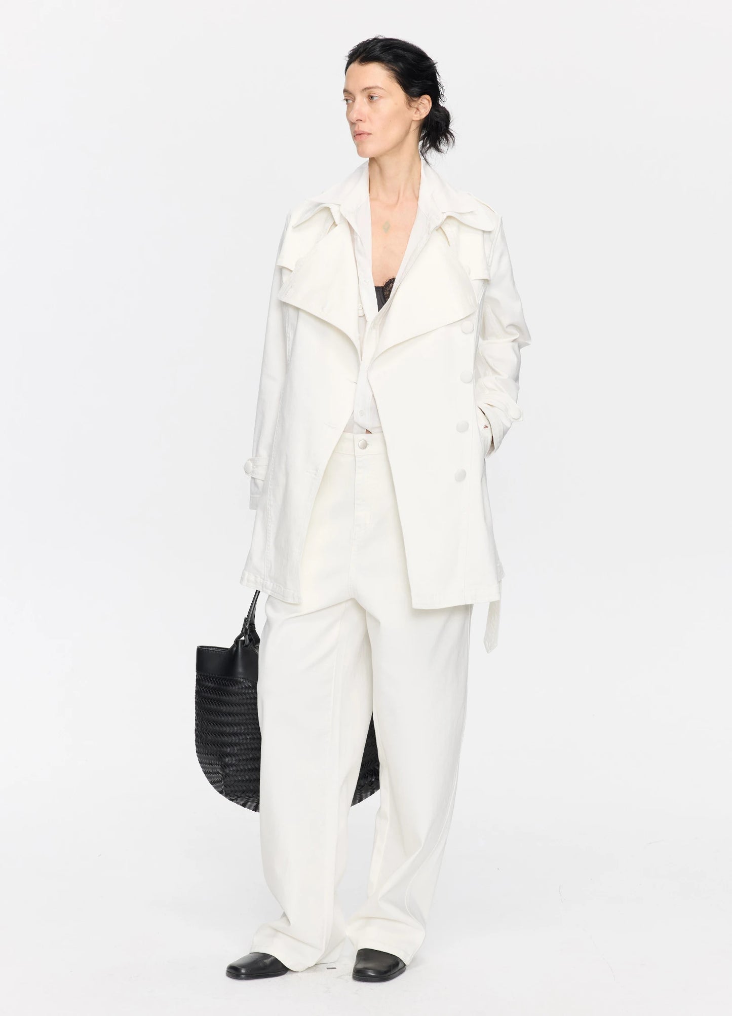 Belted Denim Coat