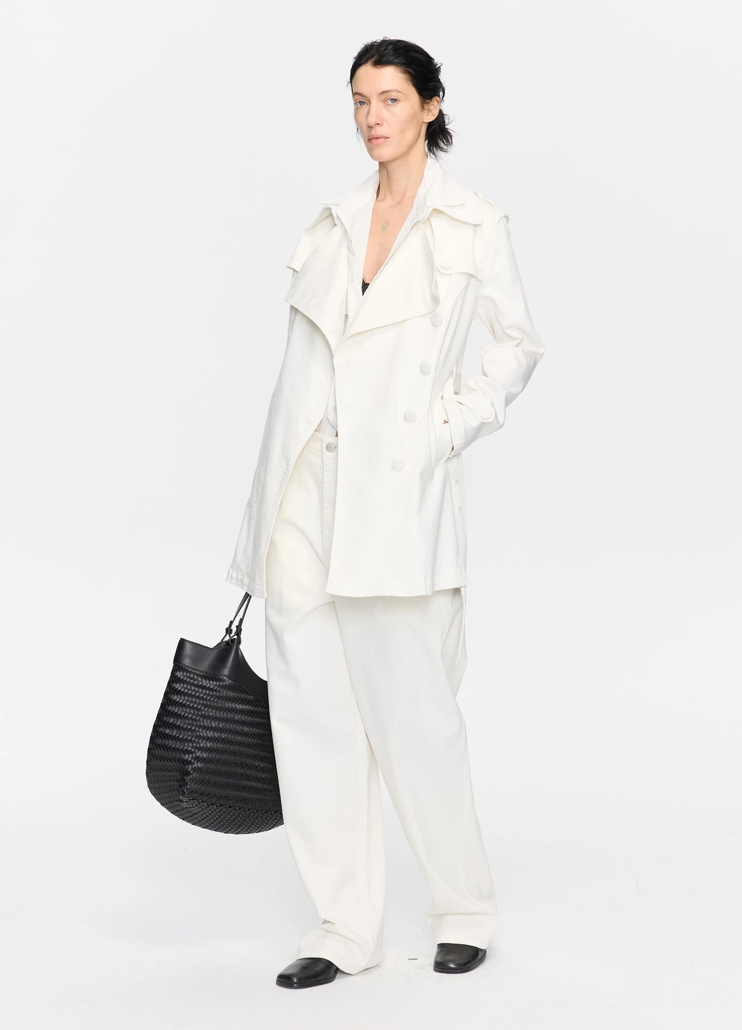 Belted Denim Coat