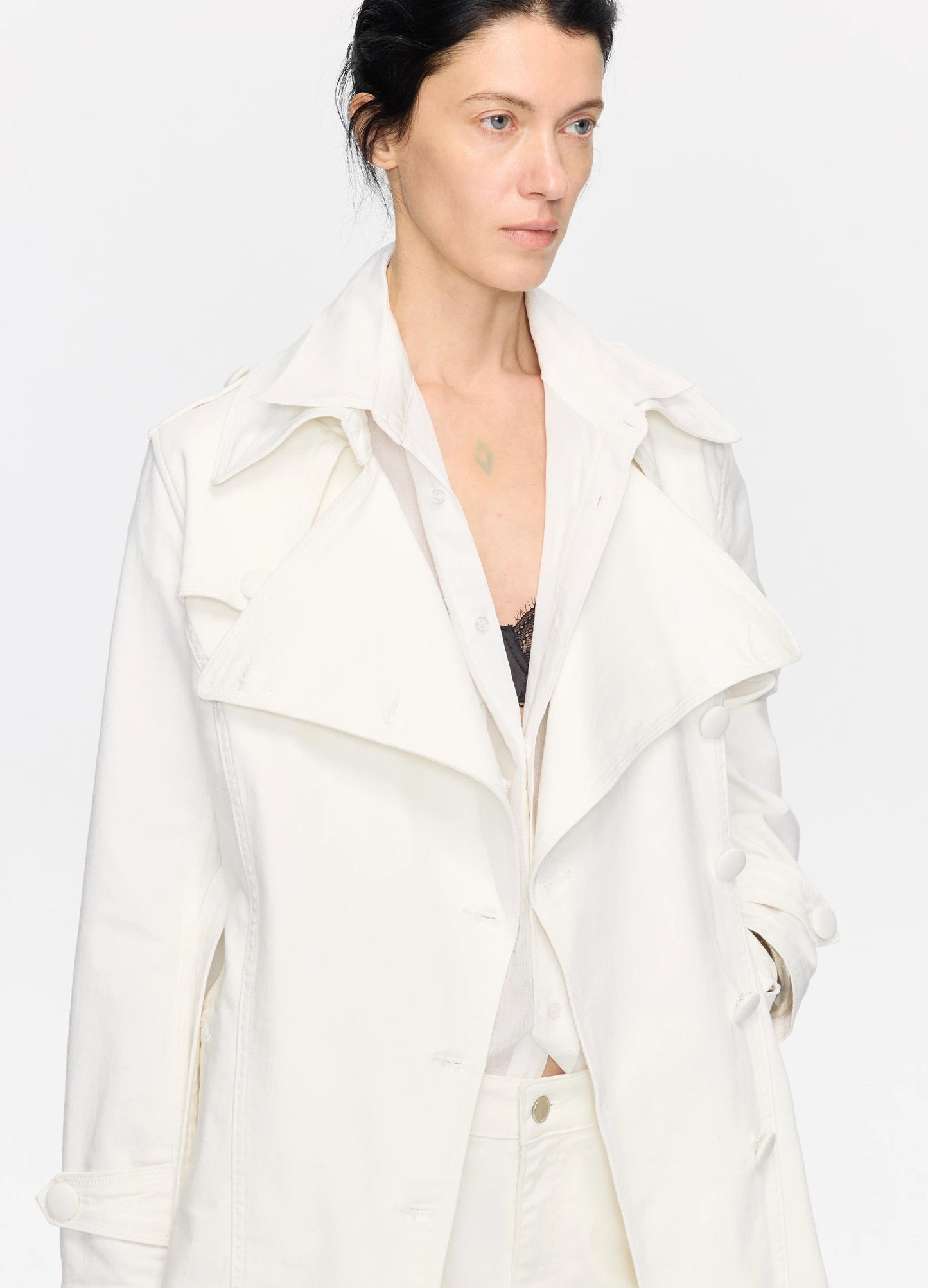 Belted Denim Coat
